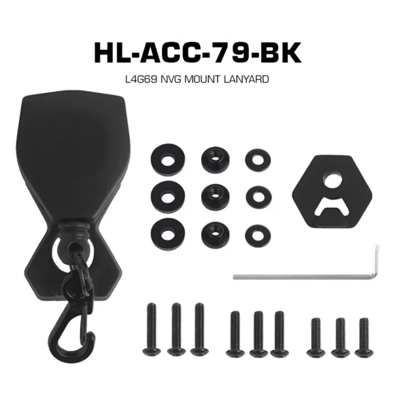 Cuerda seguridad casco táctico NVG antipérdida con soporte fija - imagen 5