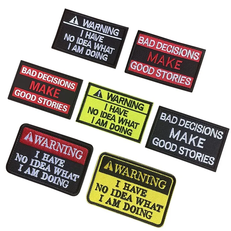 Parche táctico bordado emblema moral adhesivo para ropa - imagen 4