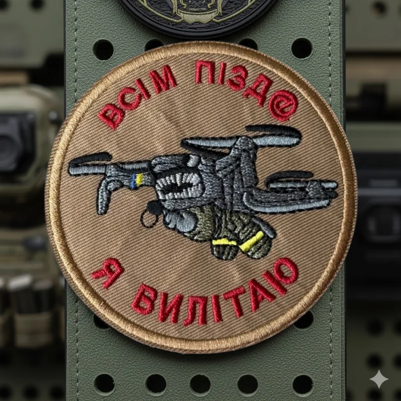 Parche táctico bordado operador UAV, insignia adhesiva para mochila - imagen 4