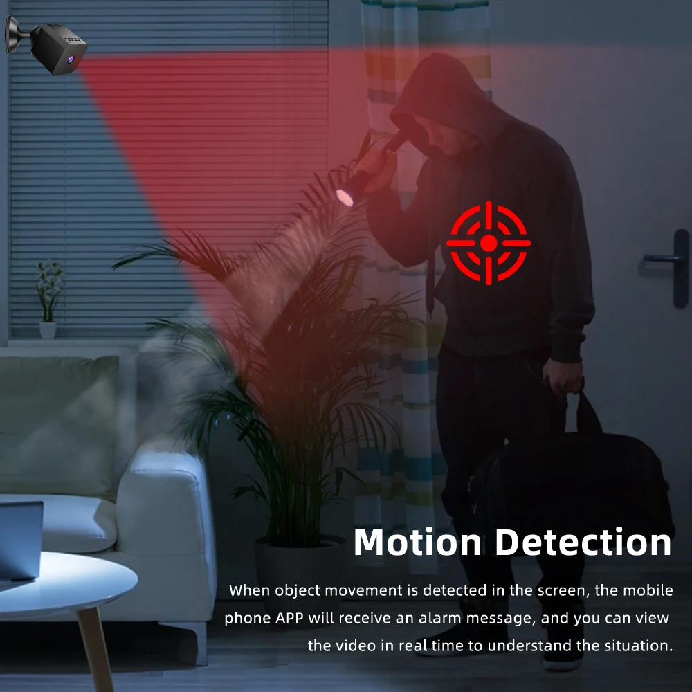 Mini cámara WiFi de vigilancia con grabación en bucle hogar - imagen 4