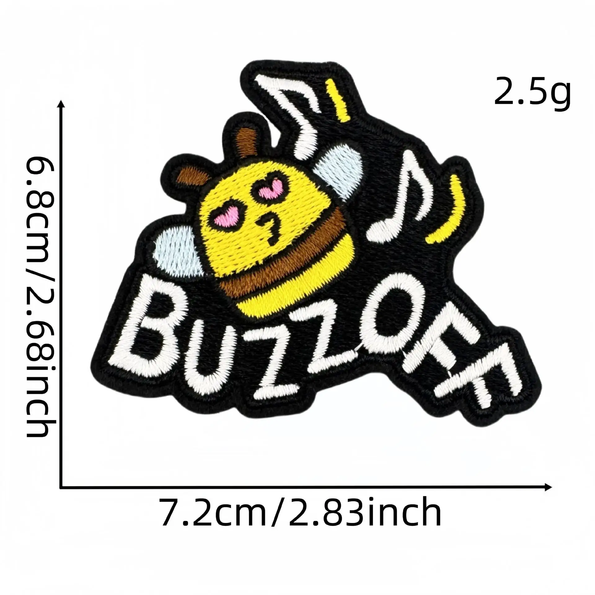 Parche bordado abeja feliz, insignia para ropa y chaquetas - imagen 3