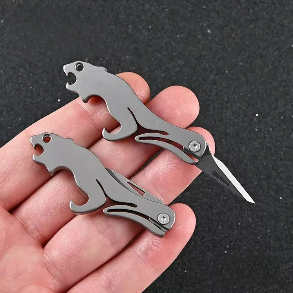 Navaja plegable táctica mini aleación de titanio para llavero - imagen 2