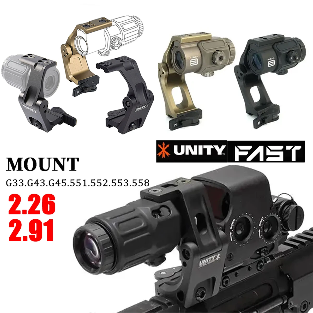 Montura elevadora plegable para mira telescópica de rifle airsoft - imagen 2