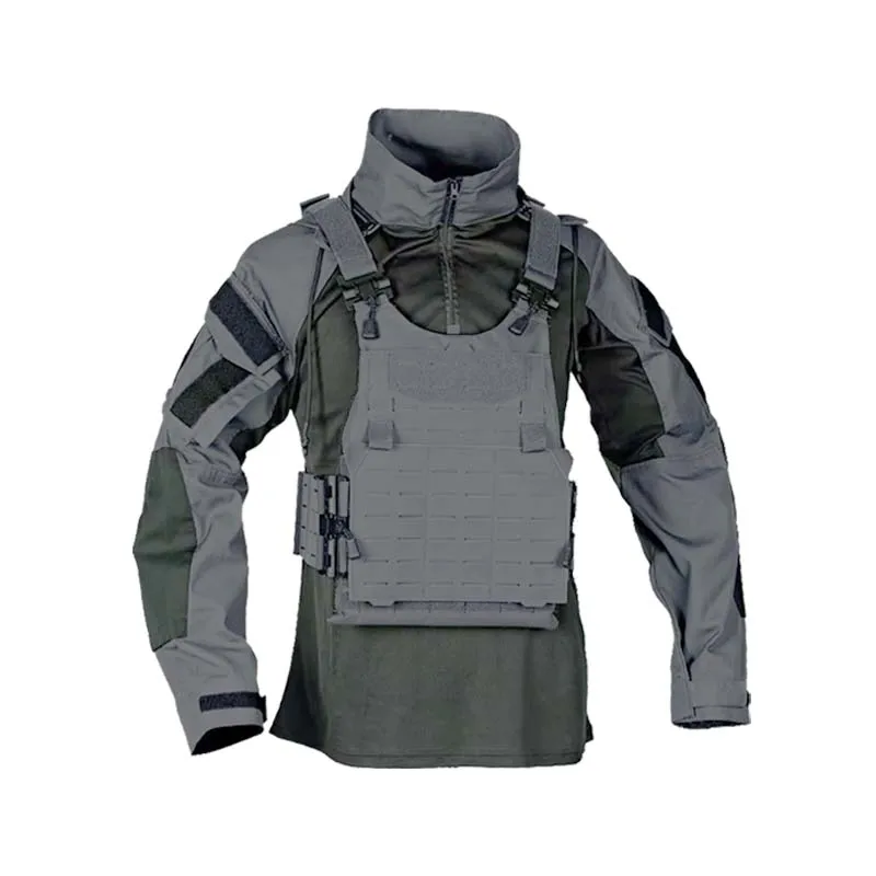 Camiseta táctica transpirable secado rápido con capucha desmontable - imagen 2