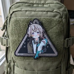 Parche táctico Girl Frontline M200 Shark Blahaj para ropa y mochila