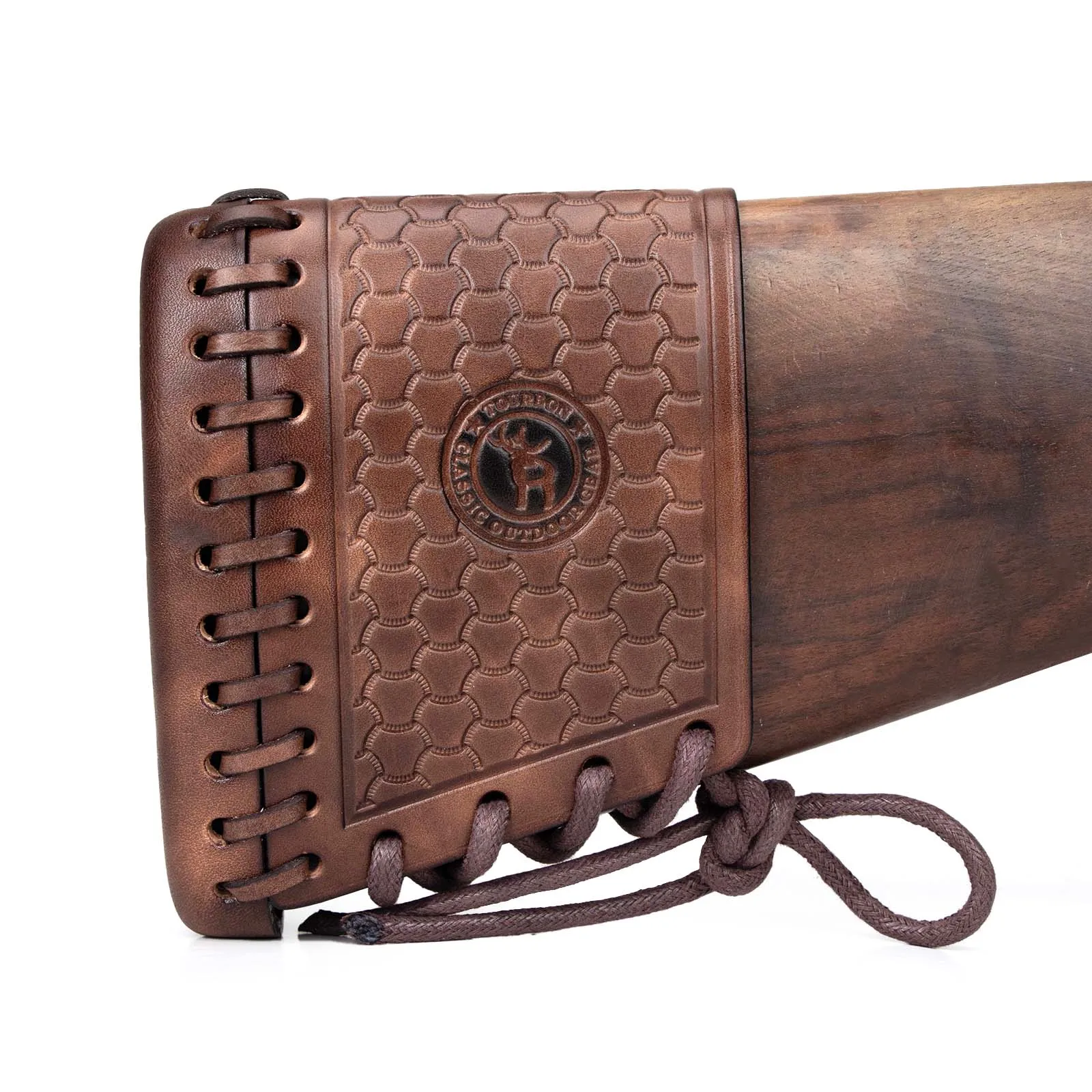 Tourbon Protector de culata de cuero para caza, deslizable ajustable