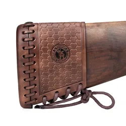 Tourbon Protector de culata de cuero para caza, deslizable ajustable