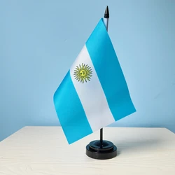 Bandera Argentina de sobremesa – Nacional poliéster 14x21 cm