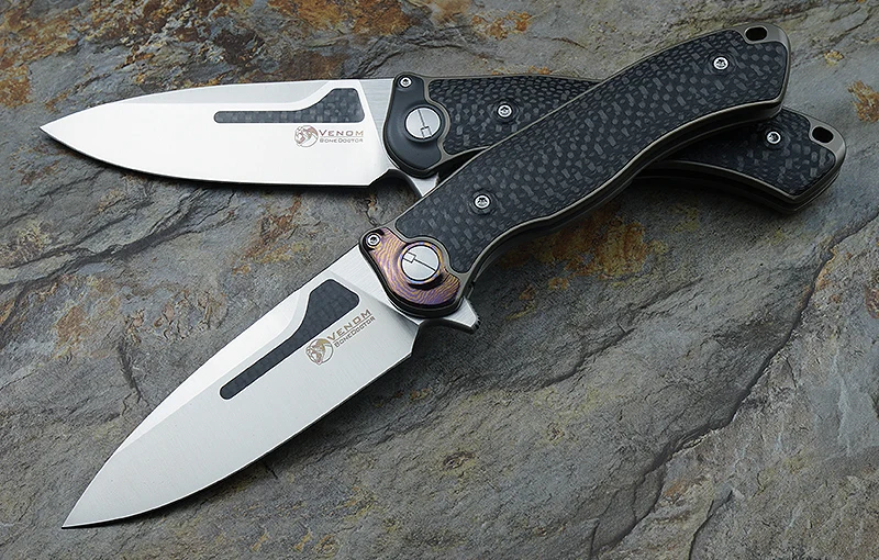 Detalle del cuchillo plegable y la tapa