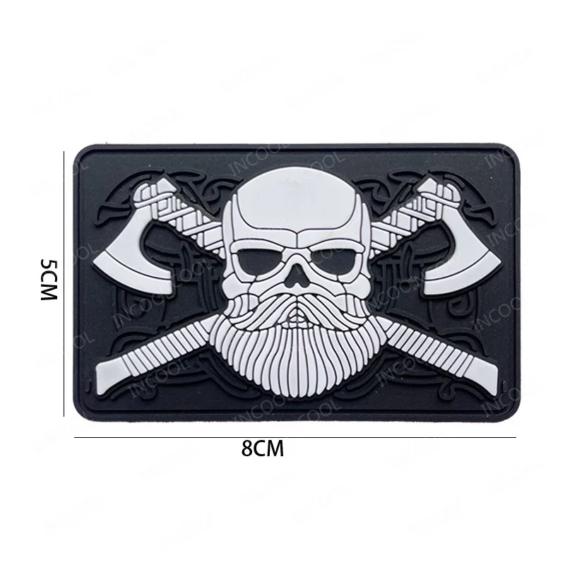 Shoous Parche táctico vikingo bordado en PVC de goma - imagen 5