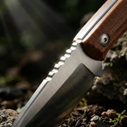 Cuchillo fijo táctico de acero alta calidad para emergencia y camping