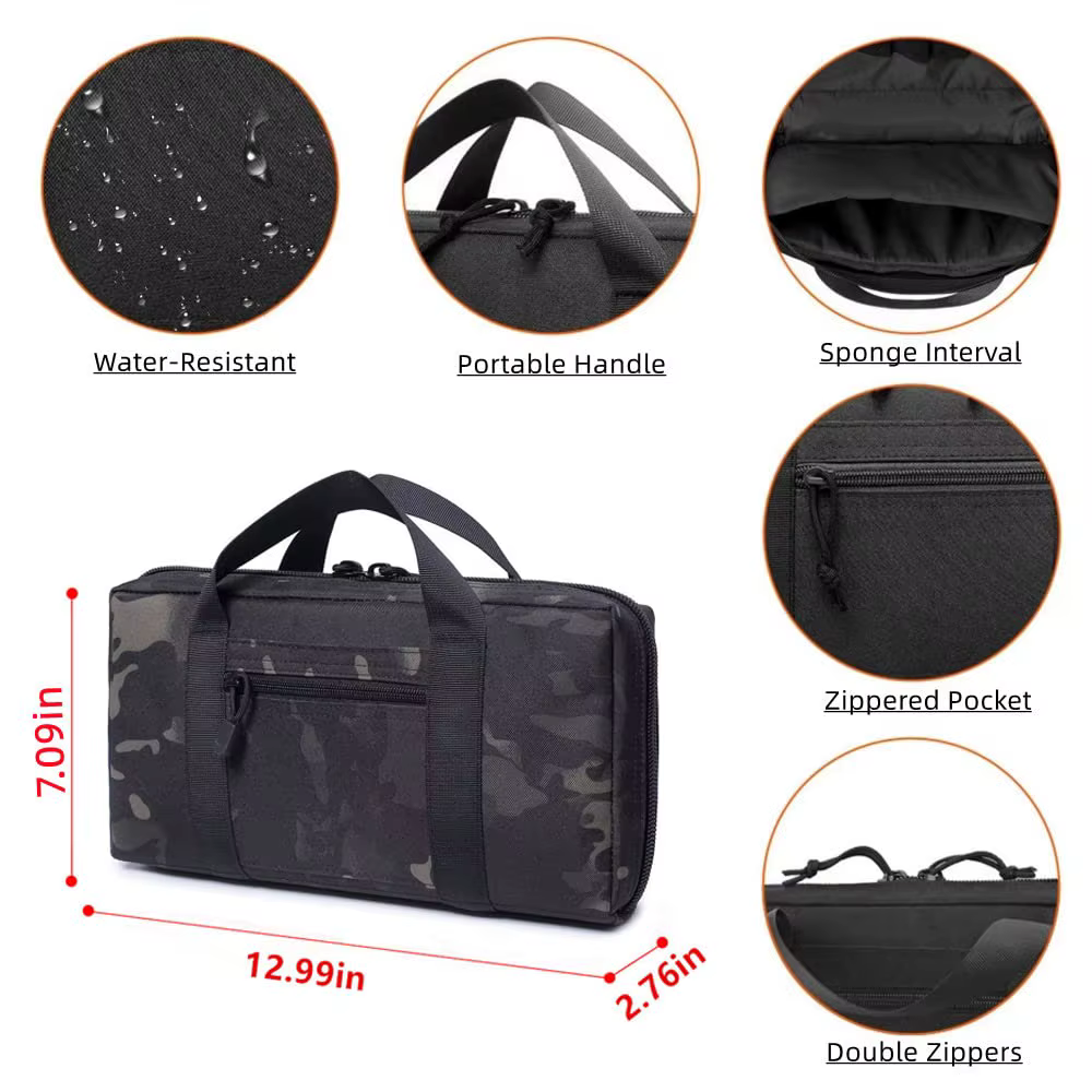Bolsa táctica para pistola en lona con revistas – Caza y tiro