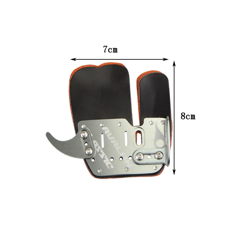 Protector de dedos tiro con arco piel de vaca y marco aluminio - imagen 3