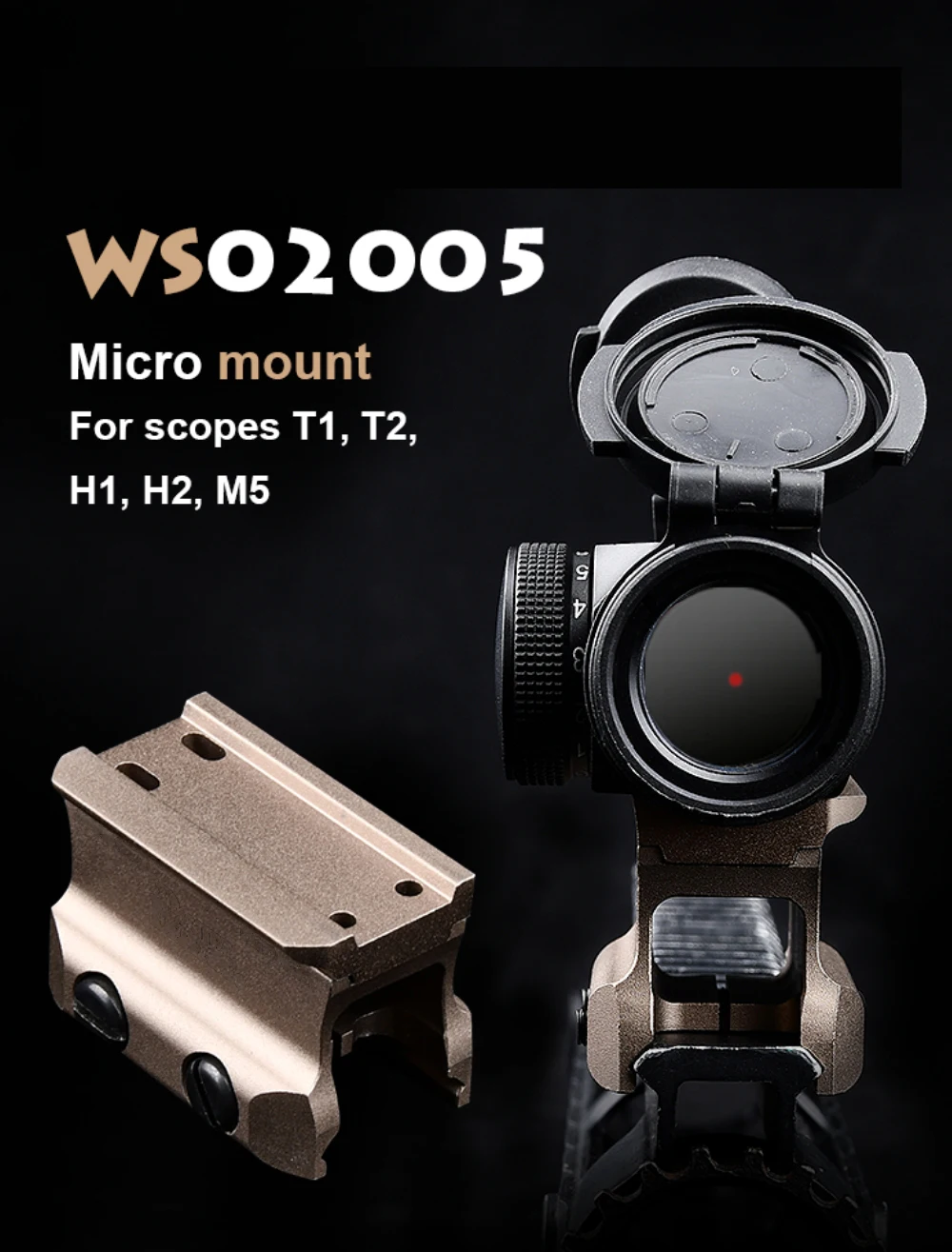Montaje WADSN DD Micro para punto rojo con acabado anodizado
