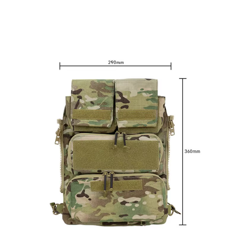Bolsa con cremallera trasera vista general