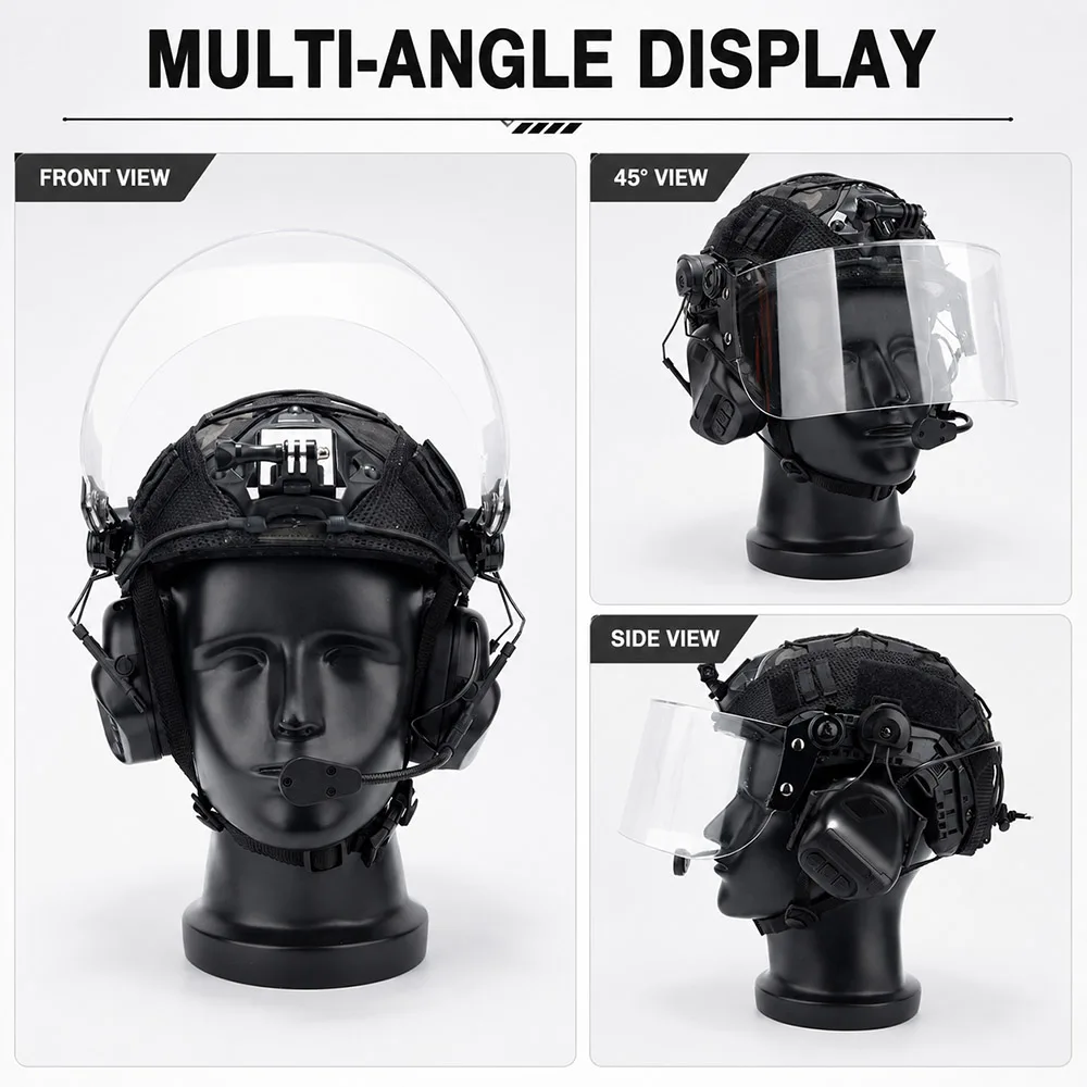 Casco Táctico FAST Airsoft con Visera, Accesorios – Protección Outdoor - imagen 2