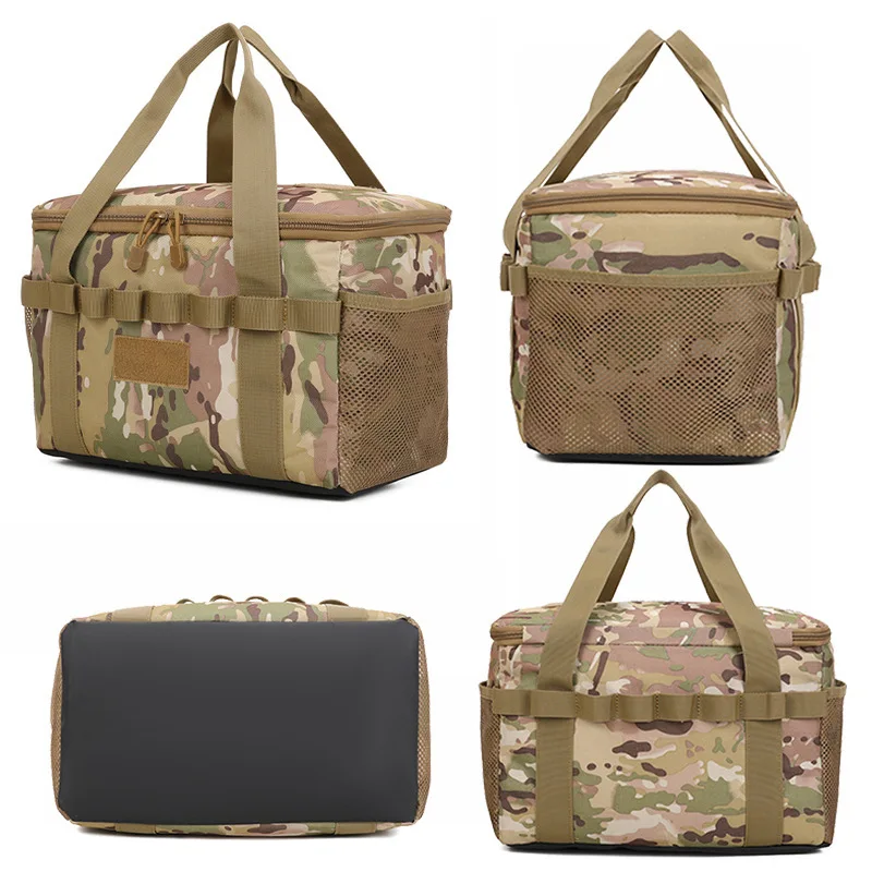 Bolsa táctica negra camping exterior con organizador y compartimentos - imagen 5