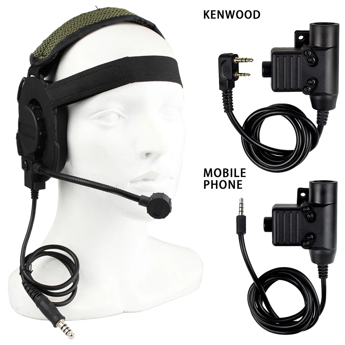 Adaptador auriculares PTT U94 TYT F8 Baofeng UV-5R Motorola Kenwood