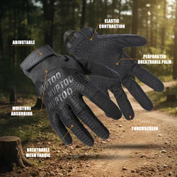 Guantes tácticos transpirables para hombre con pantalla táctil