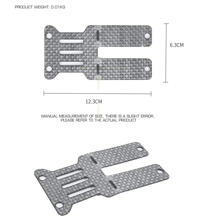 Vista del adaptador y estructura para montaje