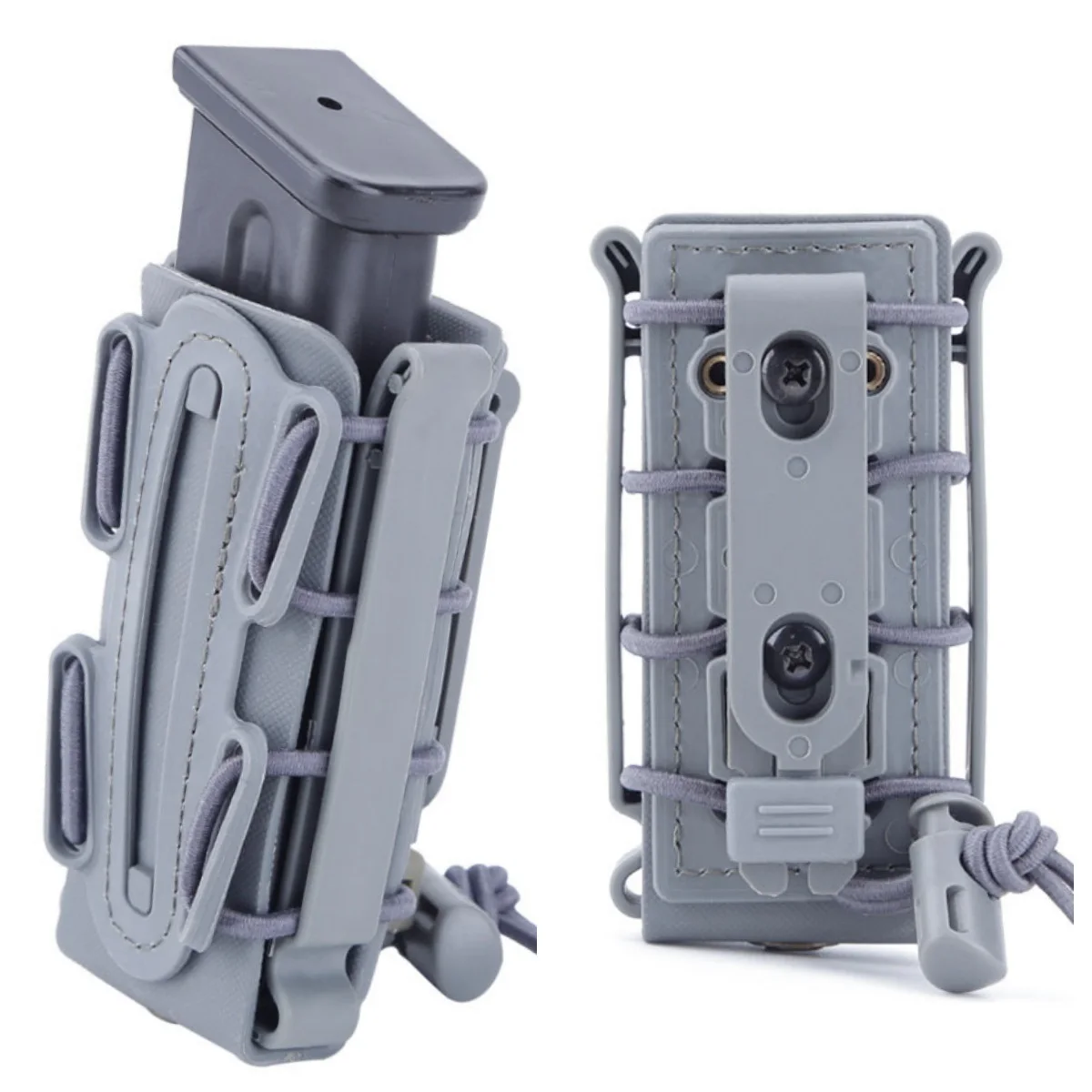 Funda táctica MOLLE para cargadores de pistola con clip de cinturón