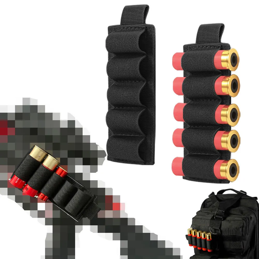 Porta cartuchos escopeta calibre 12 con cierre Velcro y compartimentos - imagen 3