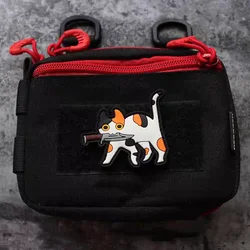 Parche de PVC gato estilo táctico para chaleco, brazalete y bolso