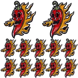 Parche táctico bordado calavera termoadhesivo para uniforme