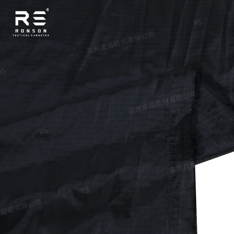 Tela ripstop spandex negra antidesgarro mate opaca para outdoor - imagen 2