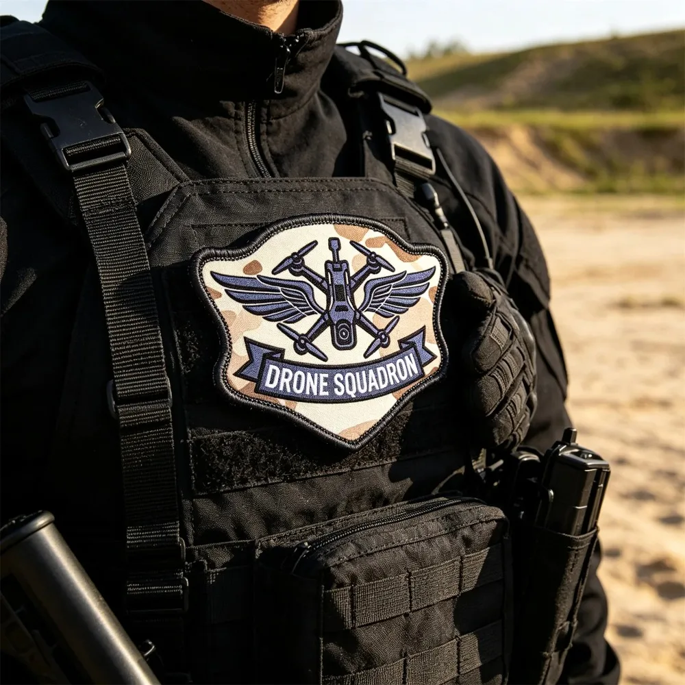 Banda Táctica Drone Squadron Alas – Parche Velcro Morale - imagen 4