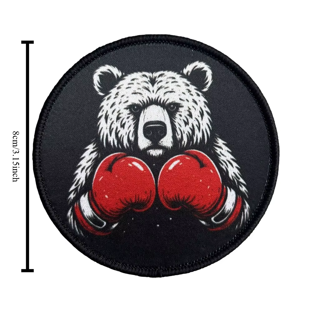 Parche táctico velcro gancho y bucle boxeo Bear Grizzly enojado - imagen 3
