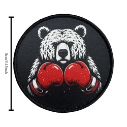 Parche táctico velcro gancho y bucle boxeo Bear Grizzly enojado