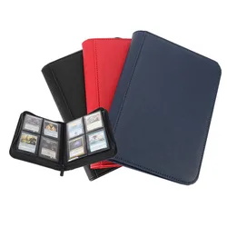 Carpeta porta-cartas coleccionables con cremallera y bolsillos fijos