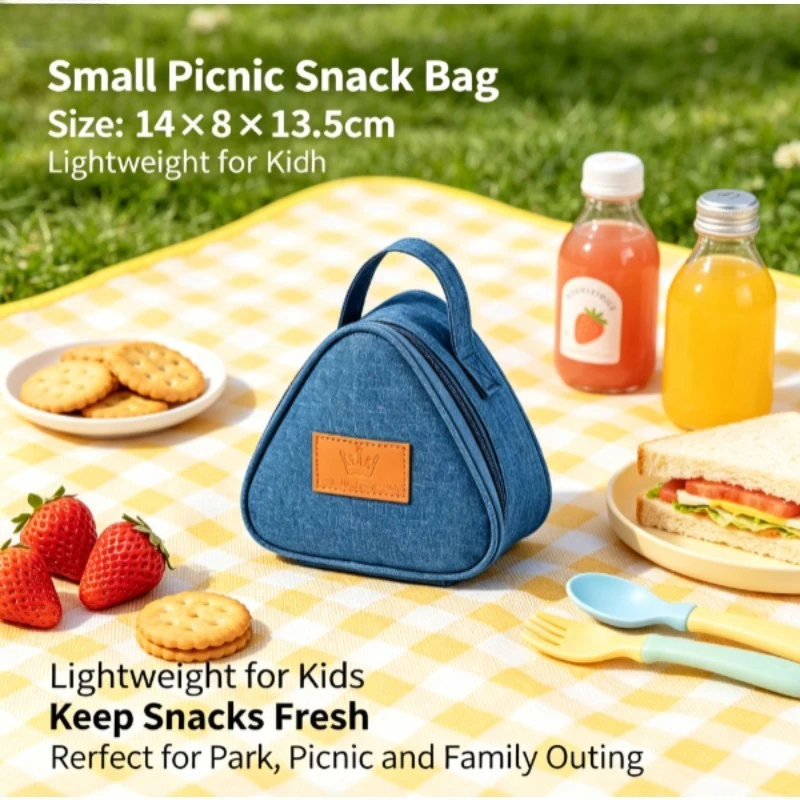Bolsa térmica bento triangular portátil para sándwiches y huevos - imagen 2
