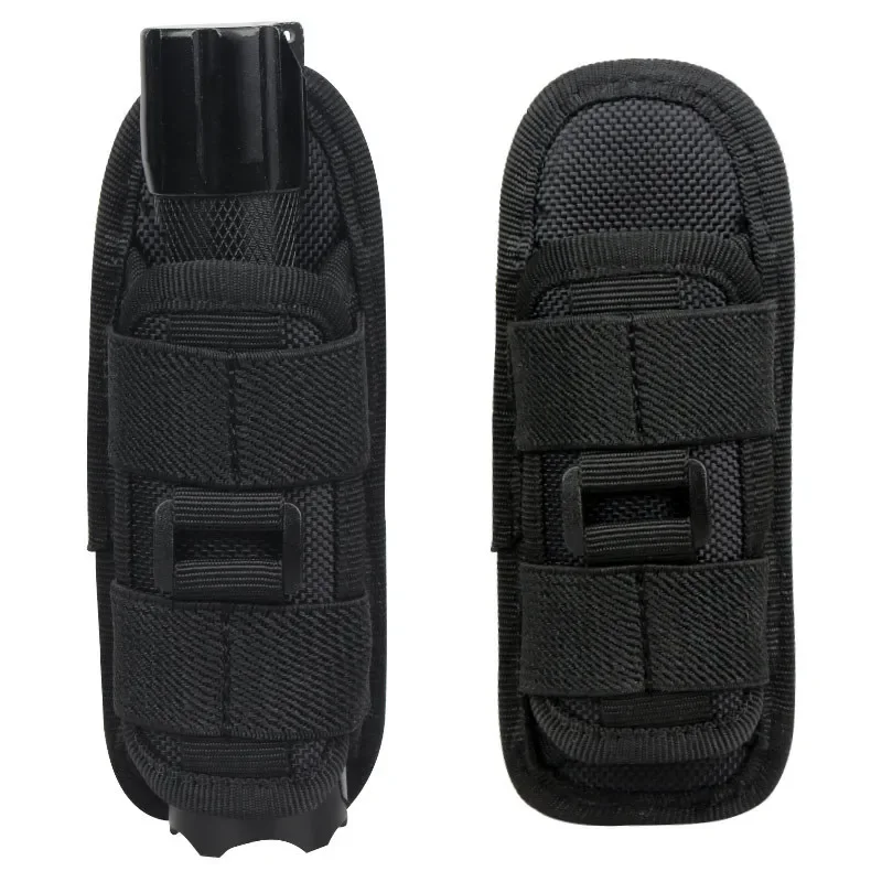 Funda táctica para linterna con clip de cinturón giratoria