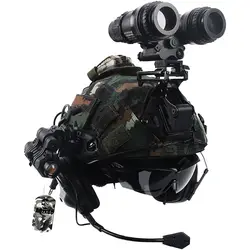 Casco táctico con auriculares, gafas y soporte NVG - Airsoft