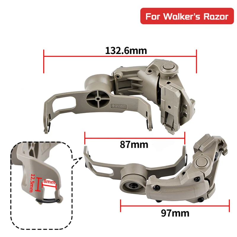 ARCWalker's Razor – Soporte auriculares casco táctico giratorio 360° - imagen 4