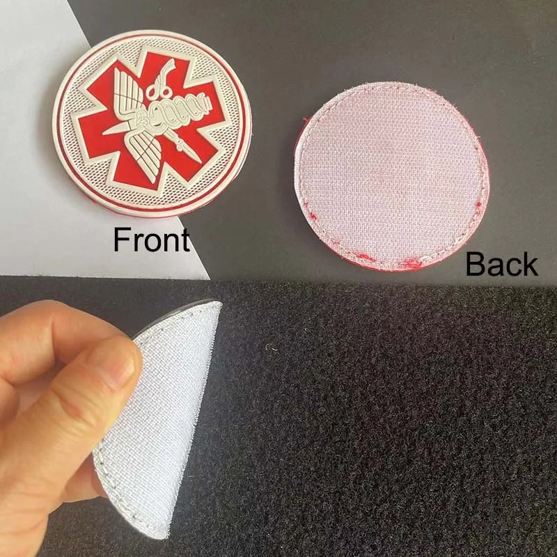 Parche táctico PVC médico fosforescente con velcro - imagen 4