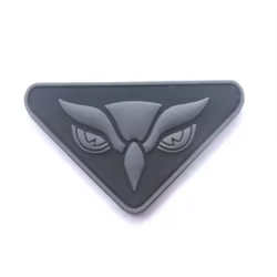 Parche PVC 3D ojo de búho táctico con velcro para mochila