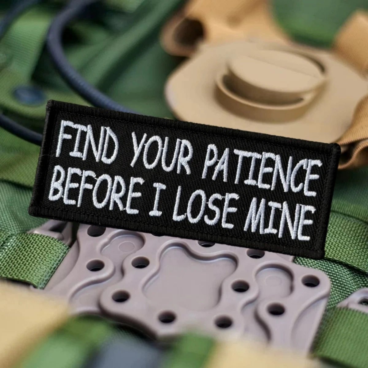 Parche táctico bordado frase moral con velcro para casco militar - imagen 5