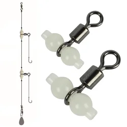 Conector giratorio luminoso para pesca nocturna y agua dulce