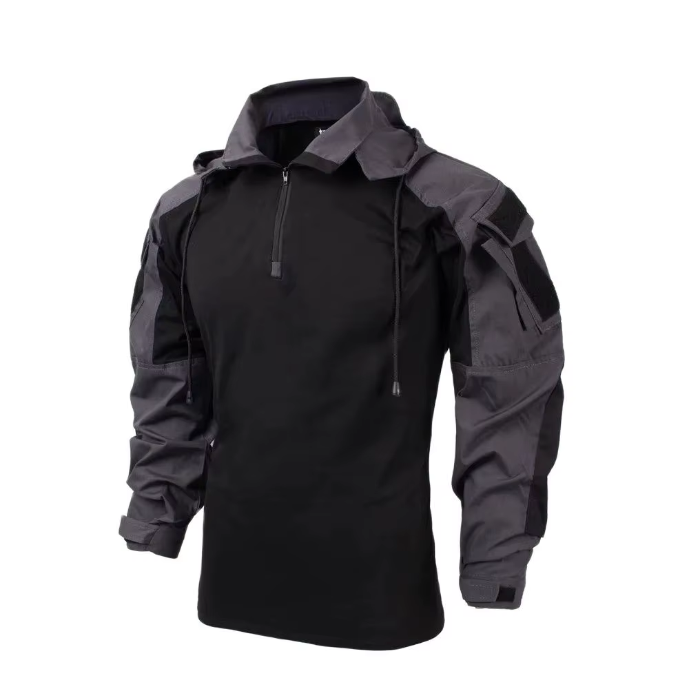 Camisa táctica con capucha y cuello alto para airsoft, caza y outdoor - imagen 2