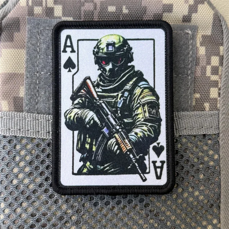 Parche moral táctico Ace Fighter con velcro para chaleco y uniforme - imagen 2