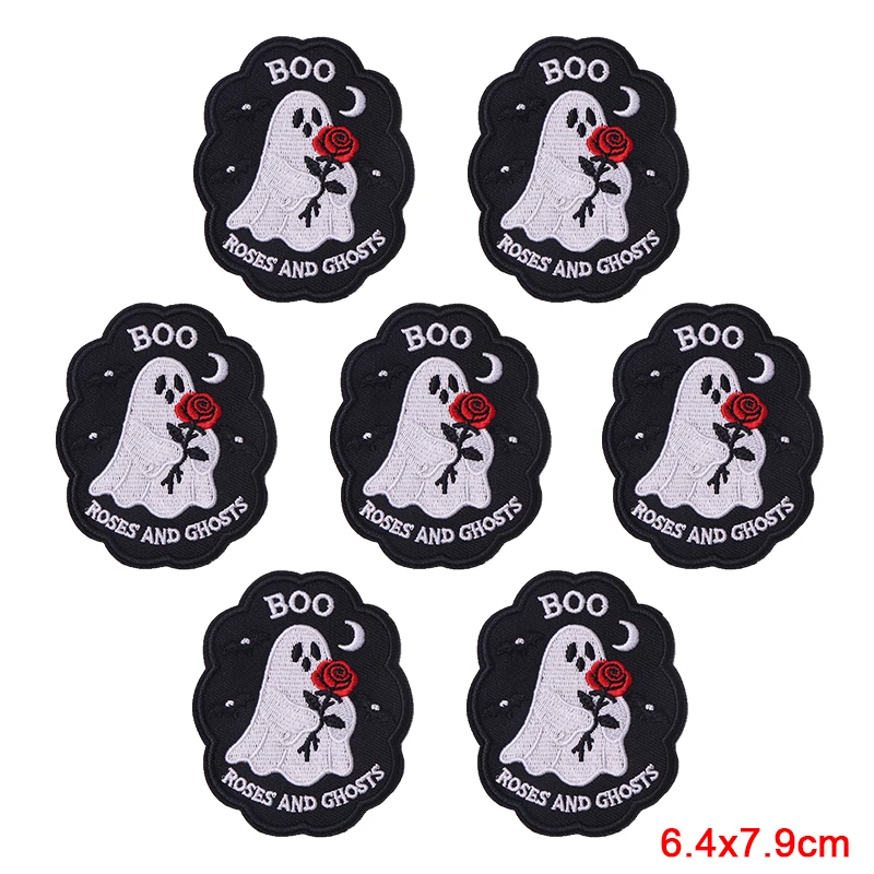 Parche bordado gótico de Halloween para planchar en ropa y accesorios - imagen 2