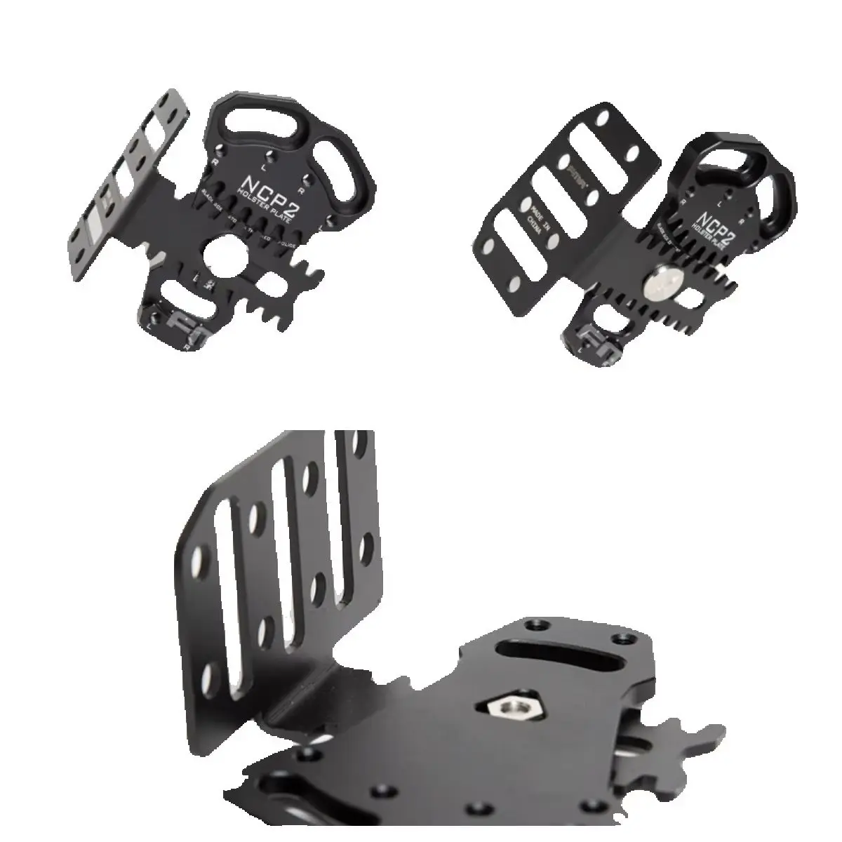 Adaptador táctico multiángulo rotación conector placa–funda inclinación