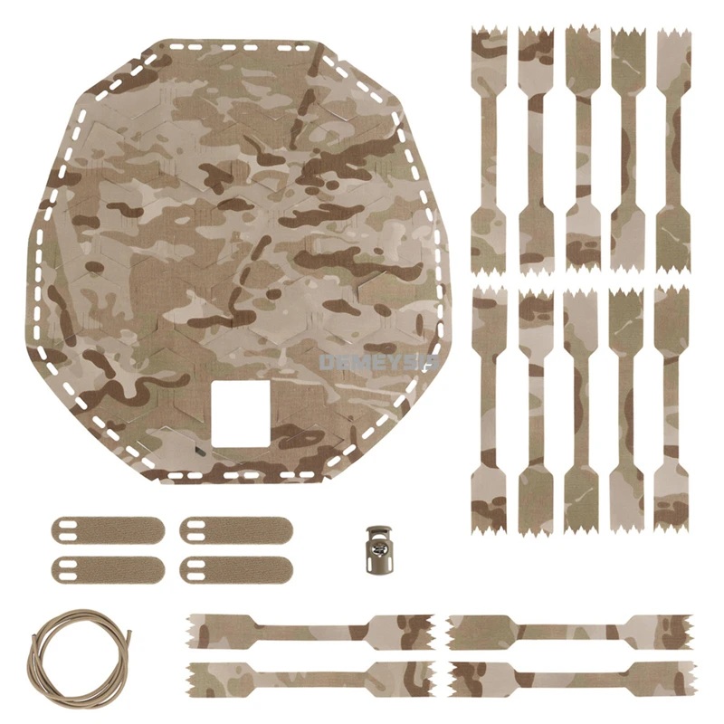 Cubierta de casco táctico camuflaje 3D airsoft, corte láser alto - imagen 3