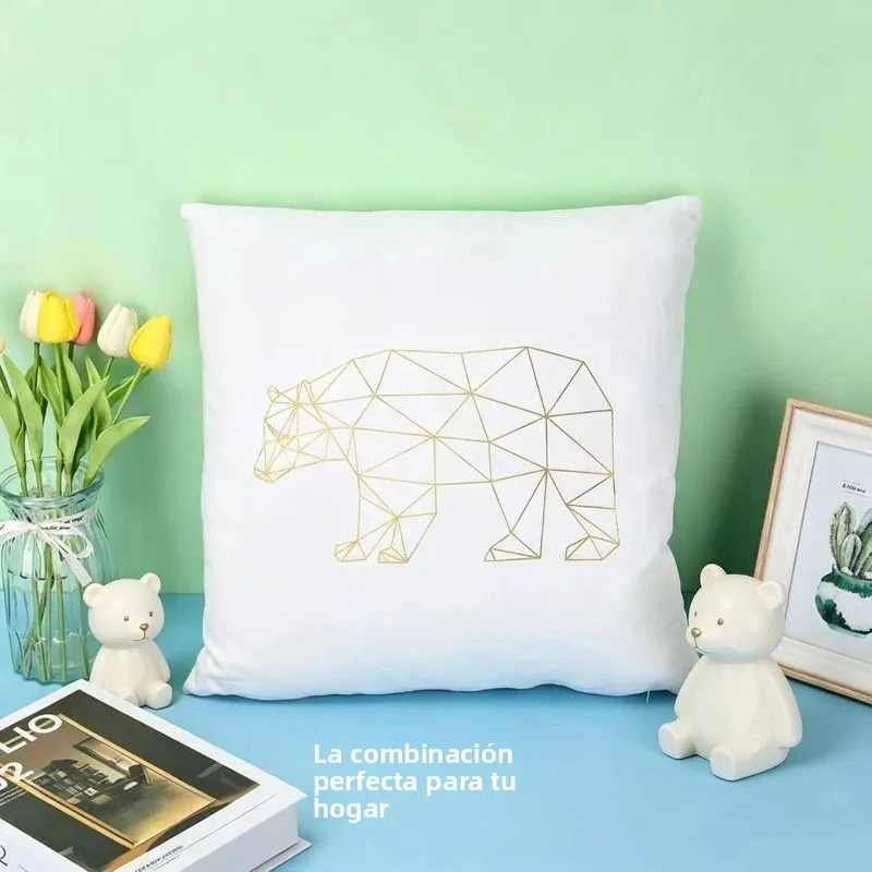 Cojín decorativo nórdico de gamuza con funda extraíble lavable - imagen 5