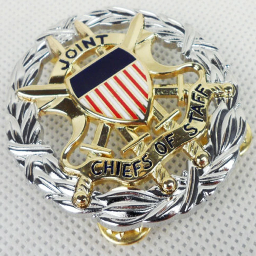 Pin de identificación metálico escudo espada Jefes Conjuntos EE. UU.