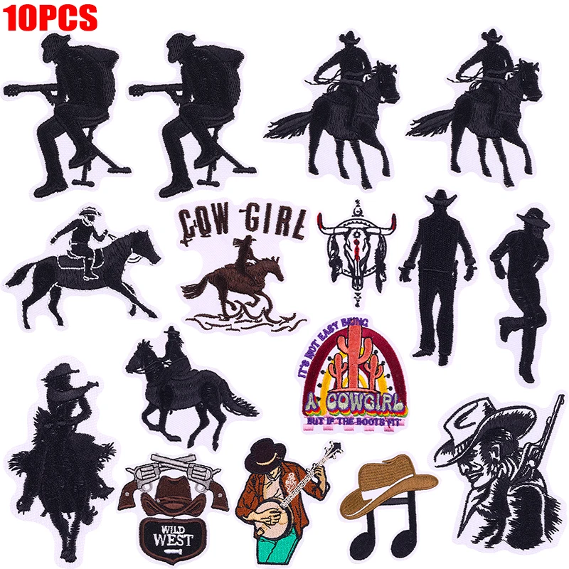 Parches bordados cowboy western diversos