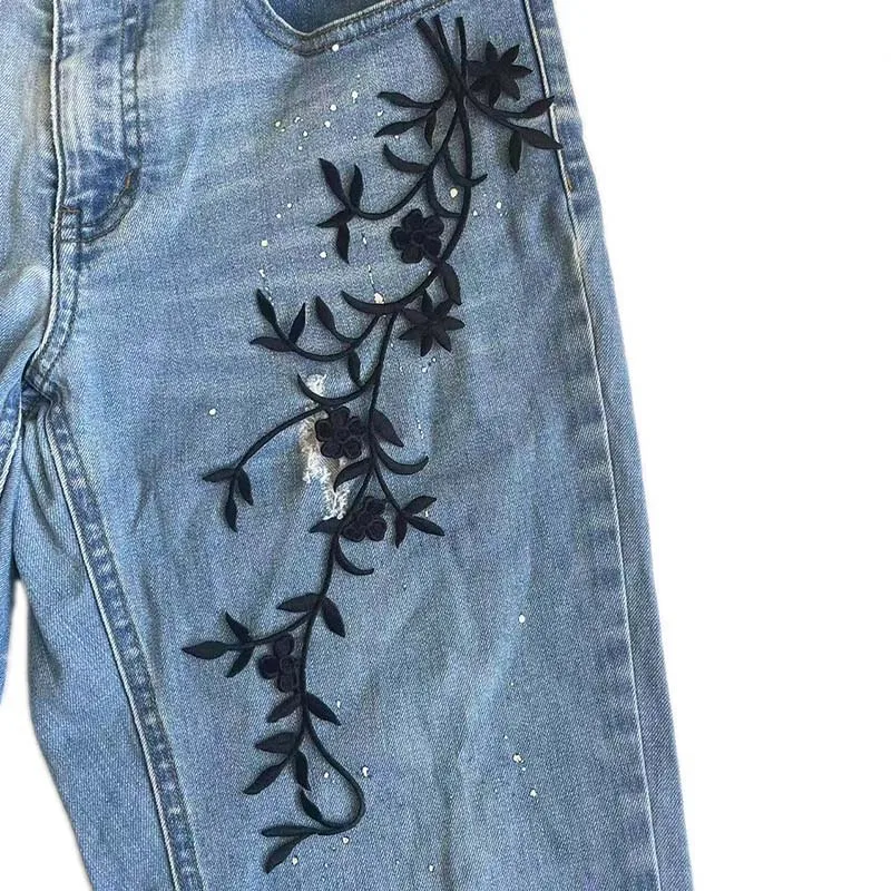 Parche termoadhesivo flor ciruelo para ropa – bordado y planchado - imagen 3